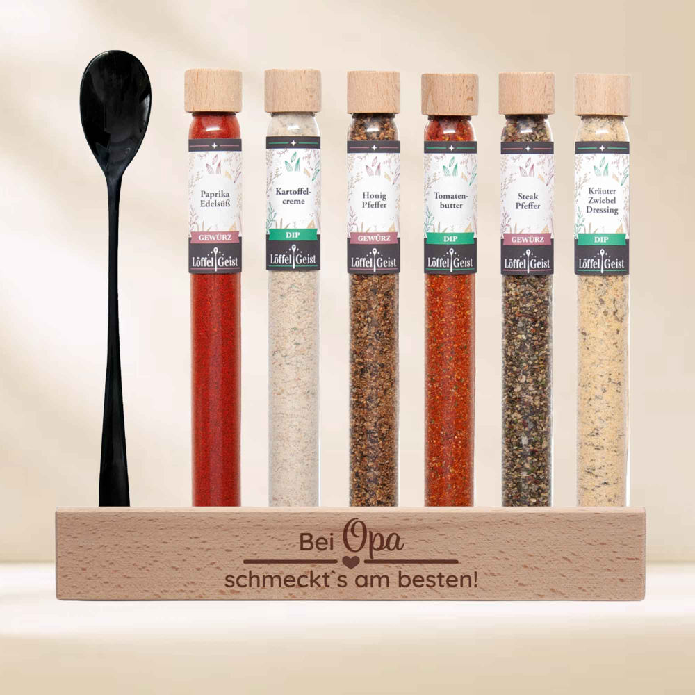Preview: Geschenkset Gewürzset Bei Opa schmeckts am Besten