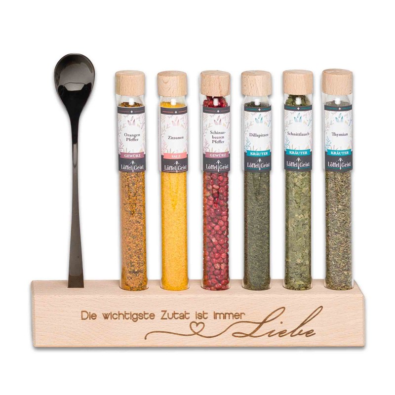 Gewürzset Geschenkset Die wichtigste Zutat ist immer Liebe