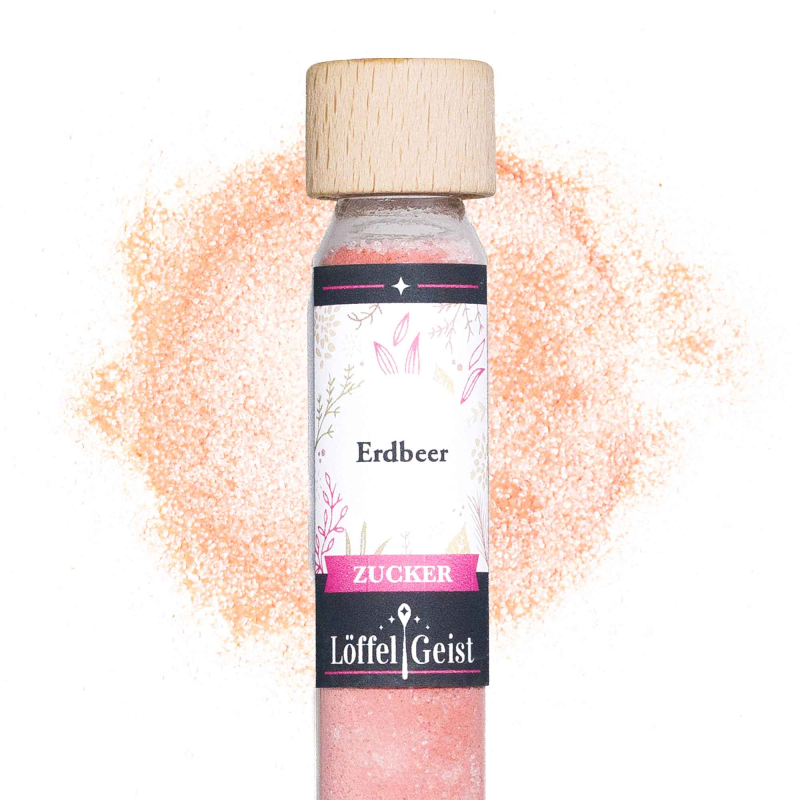Erdbeer Zucker im Reagenzglas