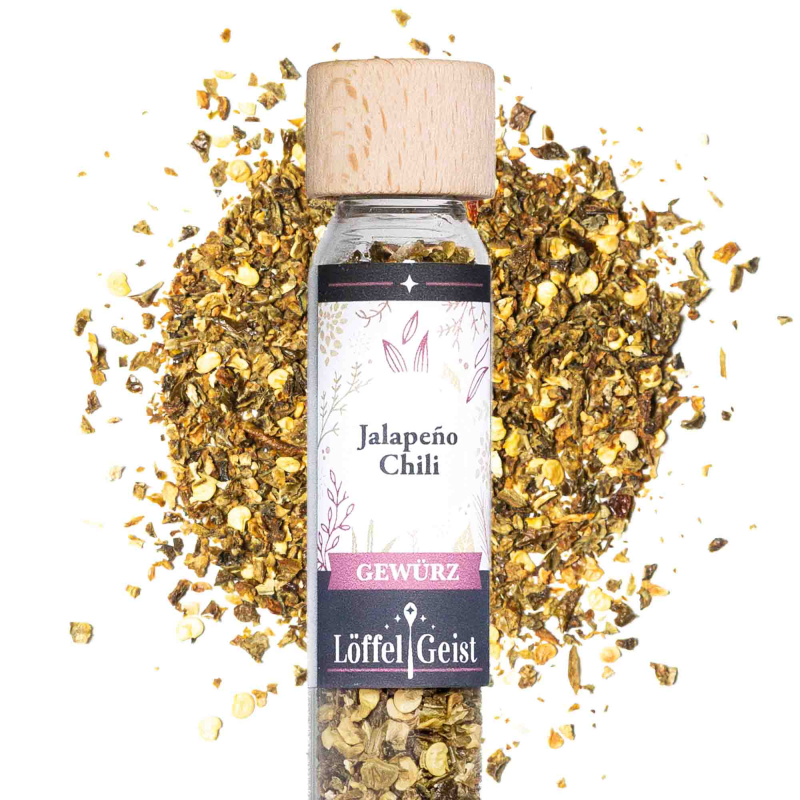 JalapeñoChili Gewürz im Reagenzglas