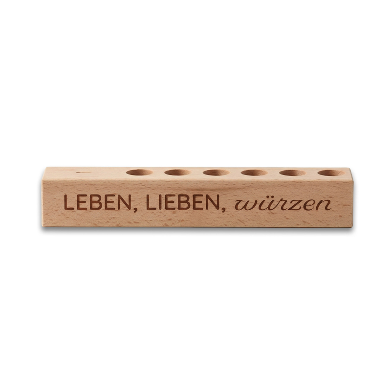 6er Gewürzständer Leben, Lieben, würzen