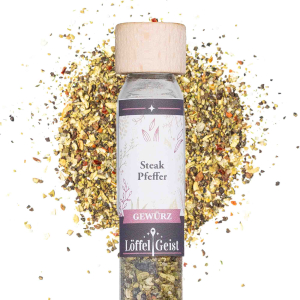 Steak Pfeffer Gewürzmischung im Reagenzglas