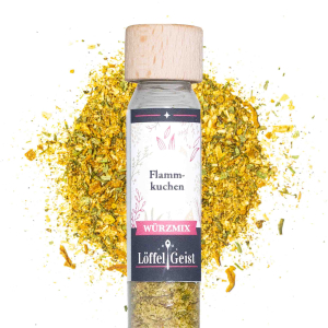 Flammkuchen Gewürzmischung im Glasröhrchen